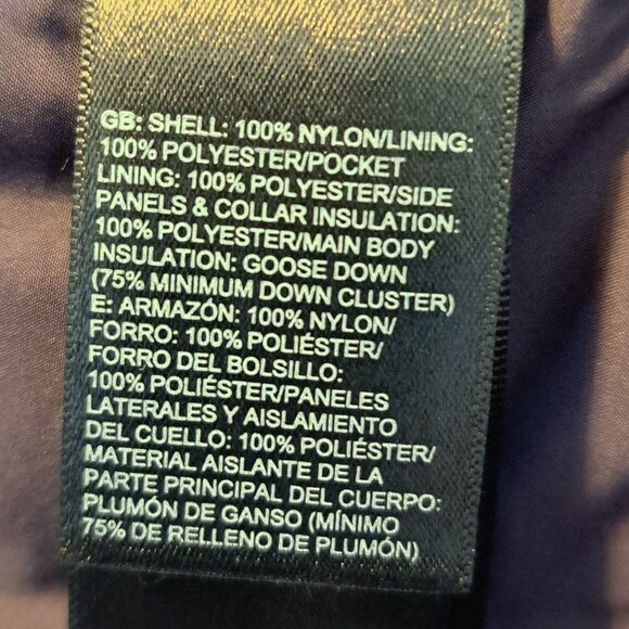 The North Face Purple Goose Down Puffer Vest Size Medium - Picture 5 of 6